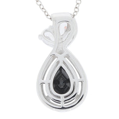 Sterling Silver Semi Mount Pendant Setting Pear PE 10X7mm White Topaz - Syzjewelry