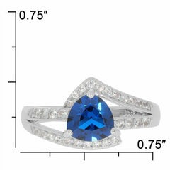 Sterling Silver Semi Mount Ring Setting Trillion Tri 7x7mm White Topaz - Syzjewelry