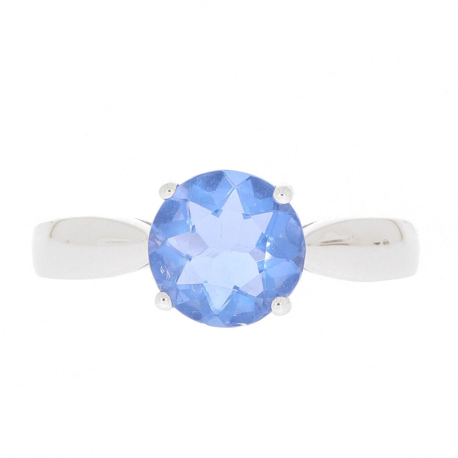 Sterling Silver Semi Mount Ring Setting Round RD 8x8mm White Topaz PJC4624R - Syzjewelry