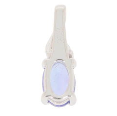 Sterling Silver Semi Mount Pendant Setting Oval OV 6x4mm White Topaz - Syzjewelry