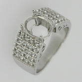 Sterling Silver Semi Mount Ring Setting Oval OV 10x8mm White Topaz or Moissanite - Syzjewelry