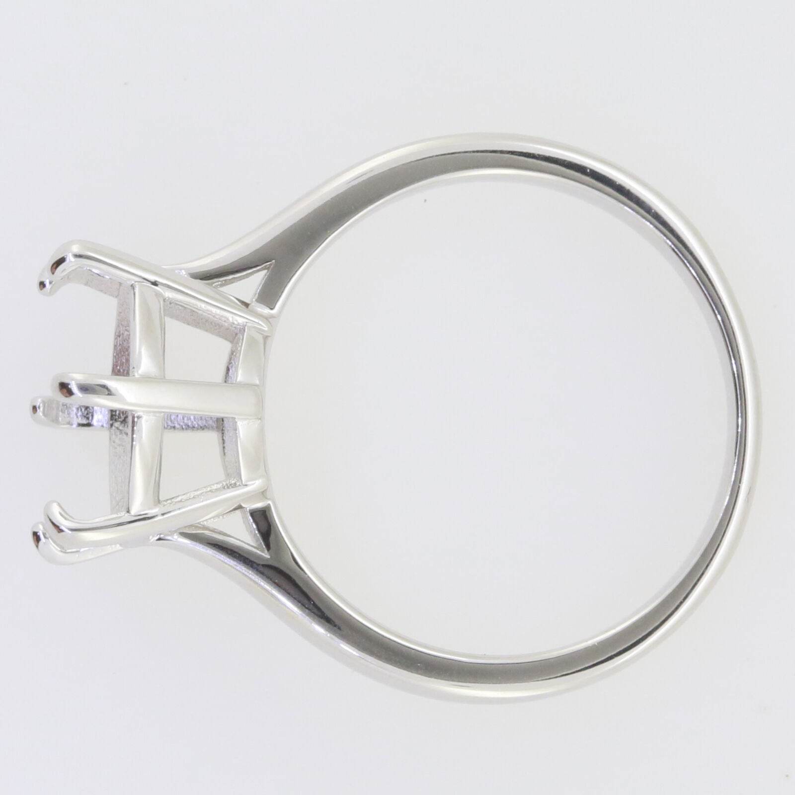 Sterling Silver Semi Mount Ring Setting Round RD 11x11mm Solitaire - Syzjewelry