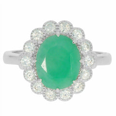 Sterling Silver Semi Mount Ring Setting Oval OV 10x8mm White Topaz N0284PJC2 - Syzjewelry