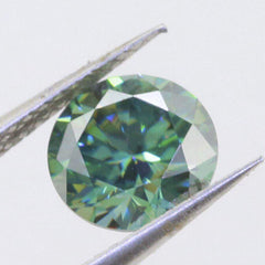 Round 9mm Greenish Blue Color loose moissanite 3 Carat VVS1 certificate RD 9x9mm - Syzjewelry