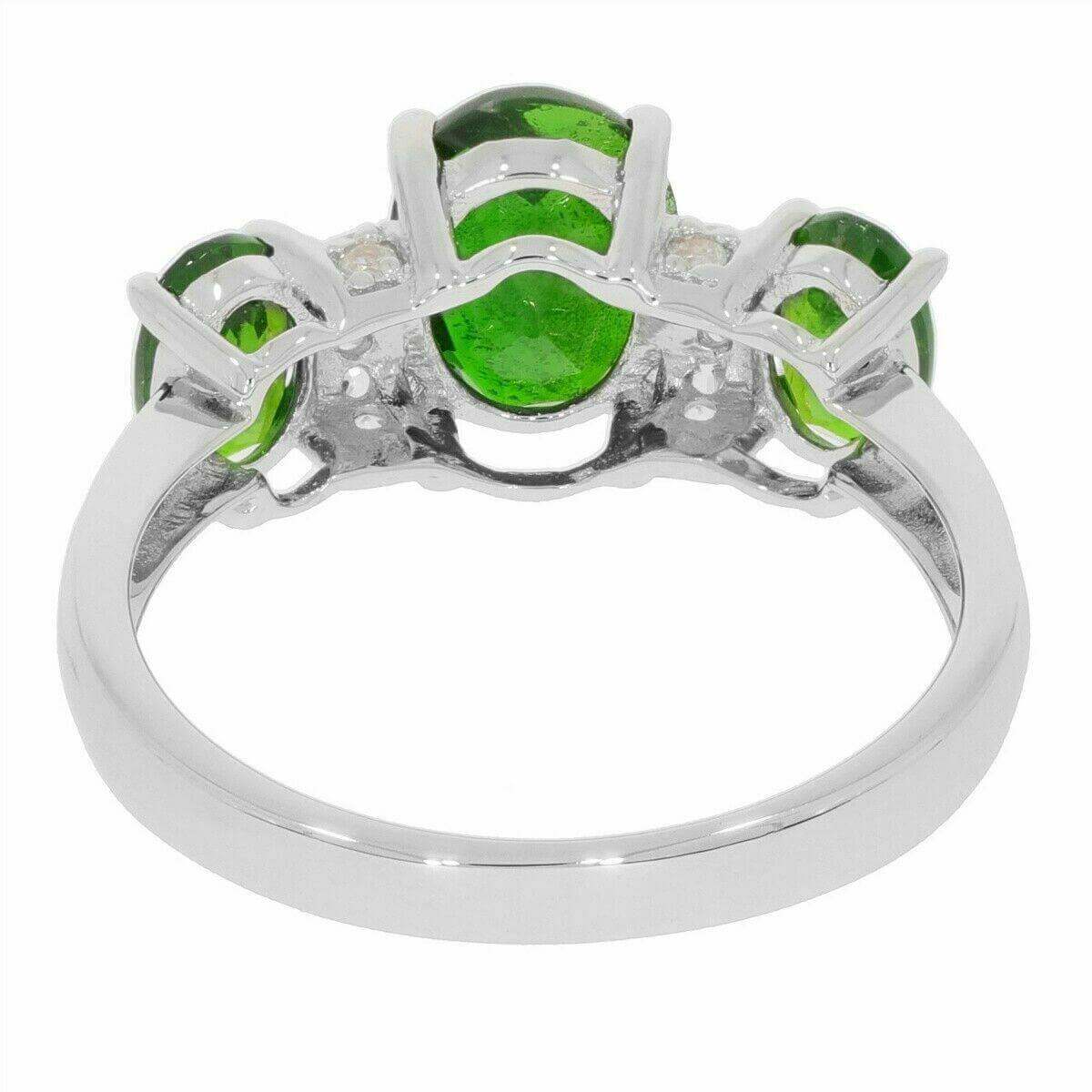 Sterling Silver Semi Mount Ring Setting Oval OV 8X6mm 6x4mm 3 Stones W - Syzjewelry