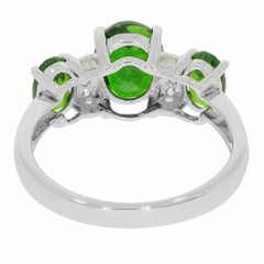 Sterling Silver Semi Mount Ring Setting Oval OV 8X6mm 6x4mm 3 Stones W - Syzjewelry