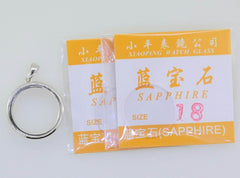 14K White Gold Semi Mount Pendant Setting Gemstone Shaker Locket Pendant - Syzjewelry