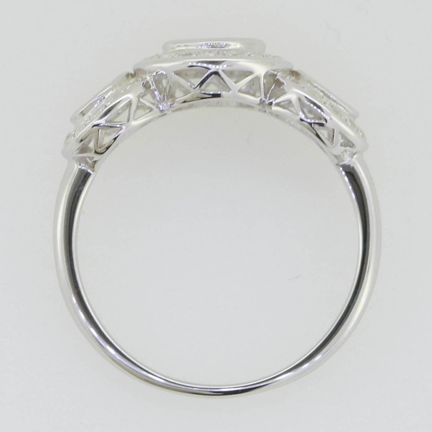 14K White Gold Semi Mount Ring Setting Round RD 5x5mm RD3.5mm - Syzjewelry