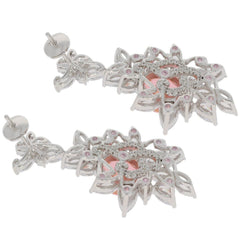 Sterling Silver Semi Mount Earrings Setting Oval OV 10X8 PE 6x4mm WhiteTopaz - Syzjewelry