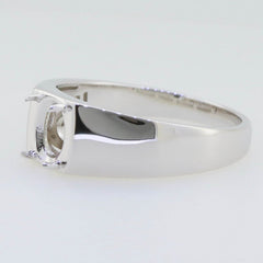 Sterling Silver Semi Mount Ring Setting OV 8x6mm White Topaz GTL21424R11 - Syzjewelry