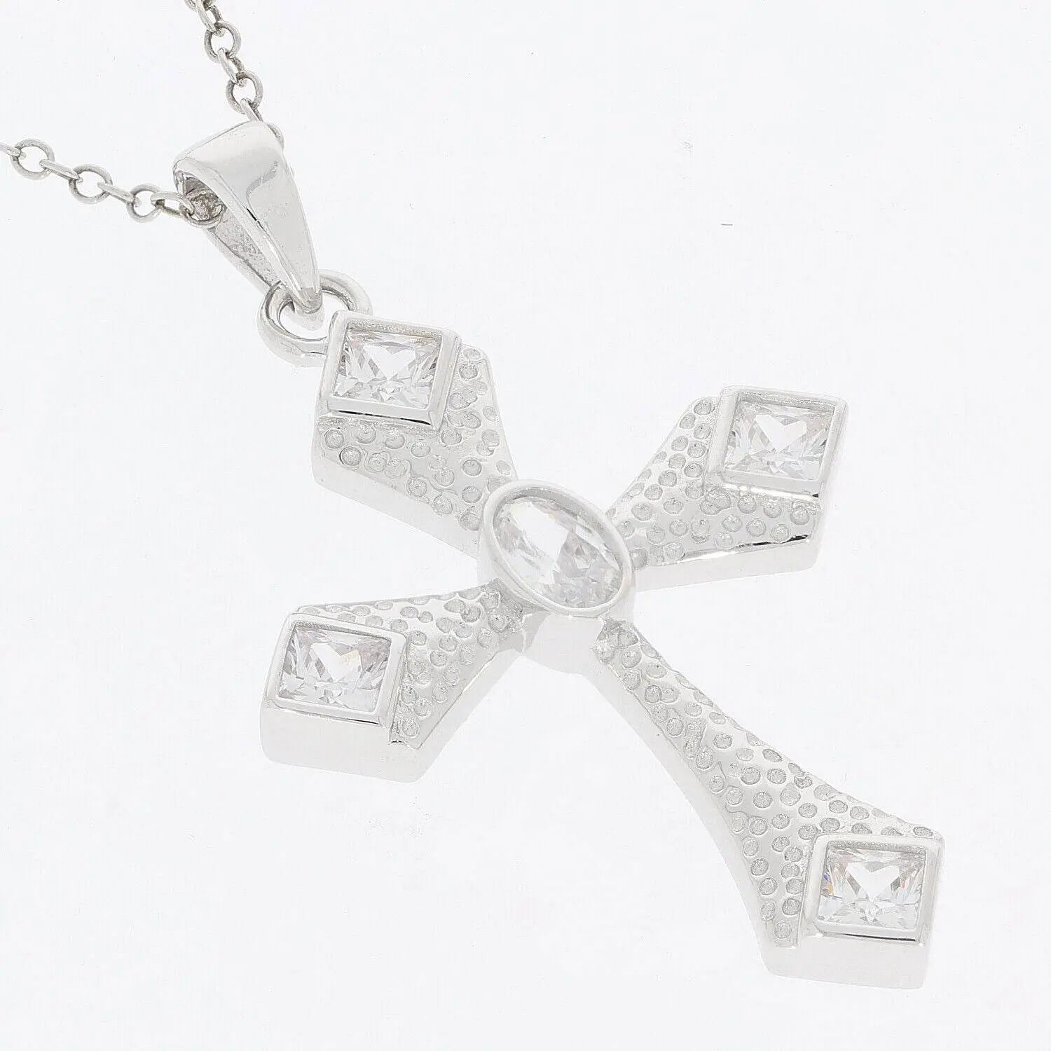 Sterling Silver Semi Mount Pendant Setting Oval OV 5X3mm White Topaz - Syzjewelry