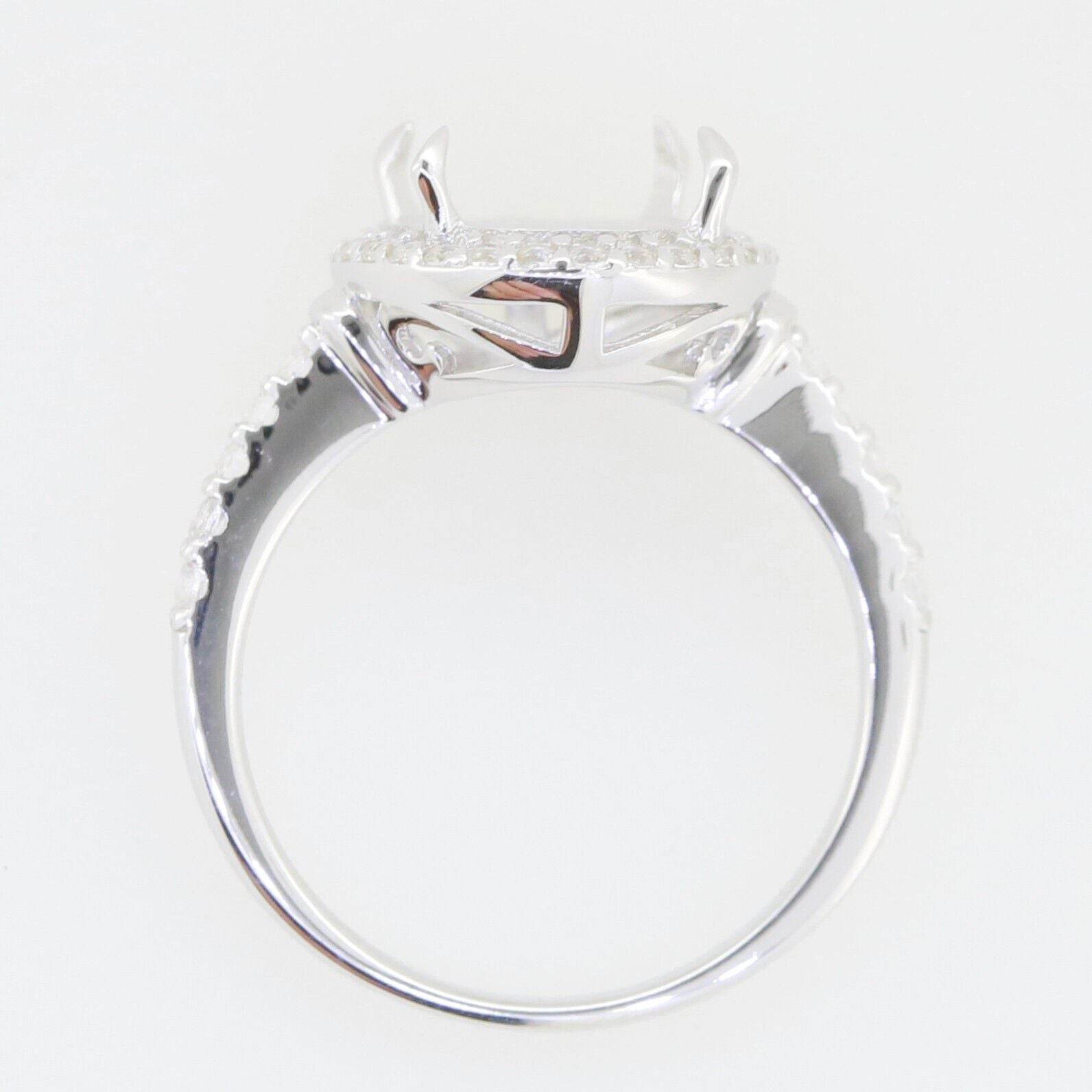 Sterling Silver Semi Mount Ring Setting Oval OV 12x10mm Solitaire - Syzjewelry