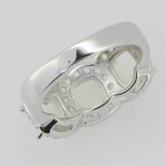 14K White Gold Semi Mount Ring Setting Cushion CU 6X6mm 3 Stone - Syzjewelry