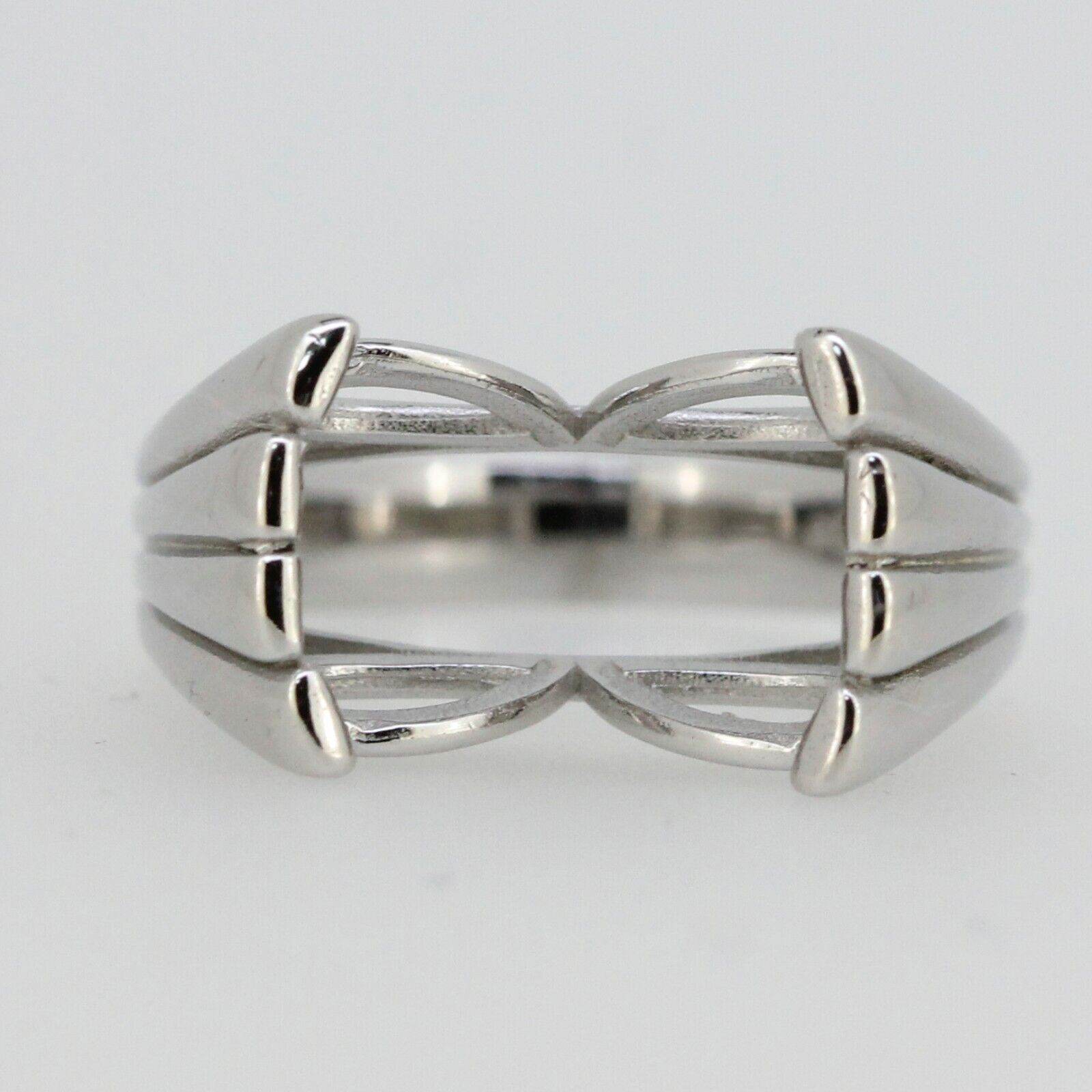 Men's Ring Settings Sterling Silver Ring Mounting Cushion Cu 14x10mm - Syzjewelry