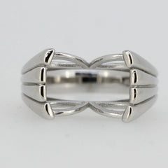 Men's Ring Settings Sterling Silver Ring Mounting Cushion Cu 14x10mm - Syzjewelry
