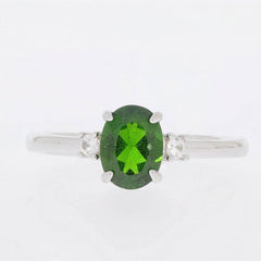 Sterling Silver Semi Mount Ring Setting Oval OV 8X6mm White Topaz PJC24124R - Syzjewelry