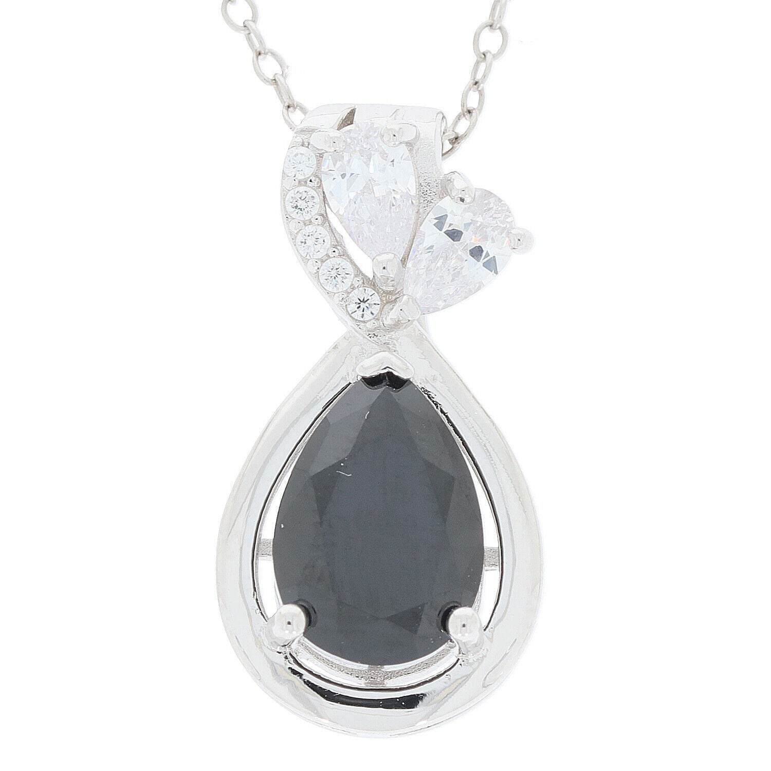 Sterling Silver Semi Mount Pendant Setting Pear PE 10X7mm White Topaz - Syzjewelry
