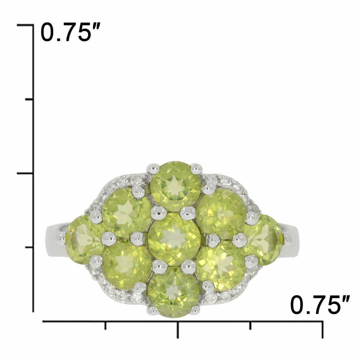 Sterling Silver Semi Mount Ring Setting RD 4x4mm Cluster Ring Topaz Solid - Syzjewelry