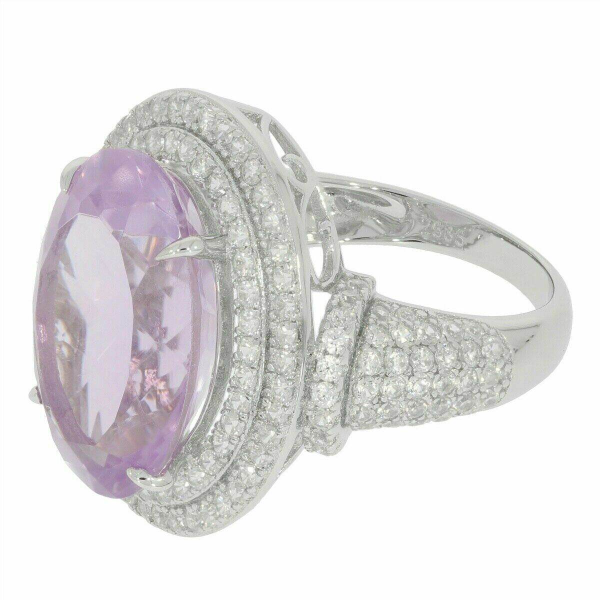 Sterling Silver Semi Mount Ring Setting Oval OV 18x13mm Halo topaz - Syzjewelry