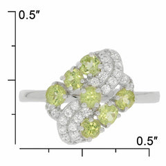 Sterling Silver Semi Mount Ring Setting RD 3x3mm White Topaz Cluster Ring - Syzjewelry