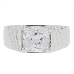 Men's Ring Settings Sterling Silver Ring Mounting Cushion CU 8X8mm - Syzjewelry