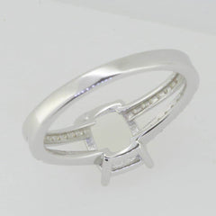 14K White Gold Semi Mount Ring Setting Cushion CU 9x7mm GTL20271R14K - Syzjewelry