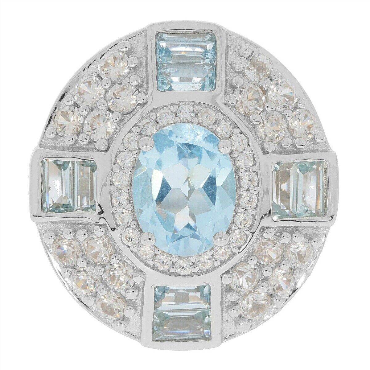 Sterling Silver Semi Mount Ring Setting Oval OV 9x7mm White Topaz N0407PJC21 - Syzjewelry