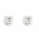 Sterling Silver Semi Mount Earrings Setting Round RD 6.5x6.5mm White Topaz - Syzjewelry
