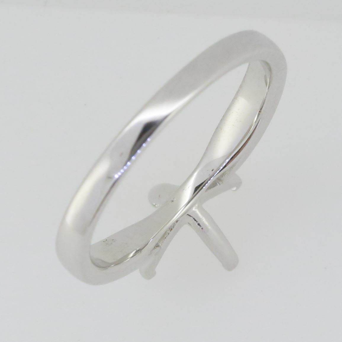 Sterling Silver Semi Mount Ring Setting Round RD 8x8mm Solitaire - Syzjewelry