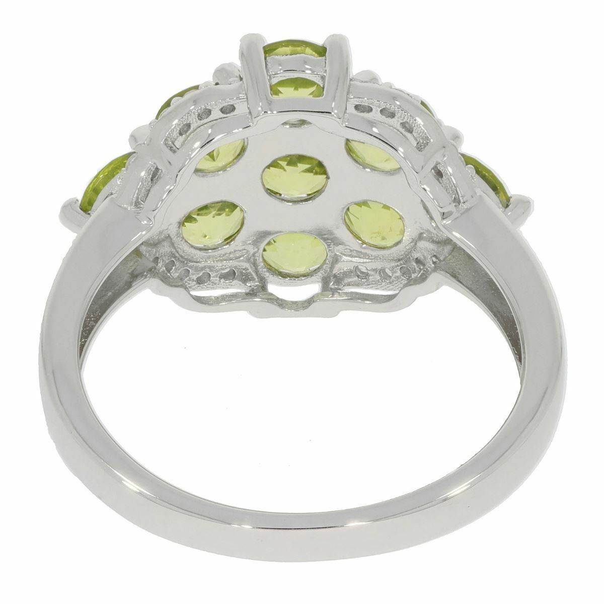 Sterling Silver Semi Mount Ring Setting RD 4x4mm Cluster Ring Topaz Solid - Syzjewelry