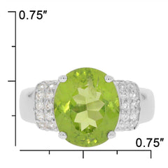 Sterling Silver Semi Mount Ring Setting OV 12x10mm White Topaz - Syzjewelry