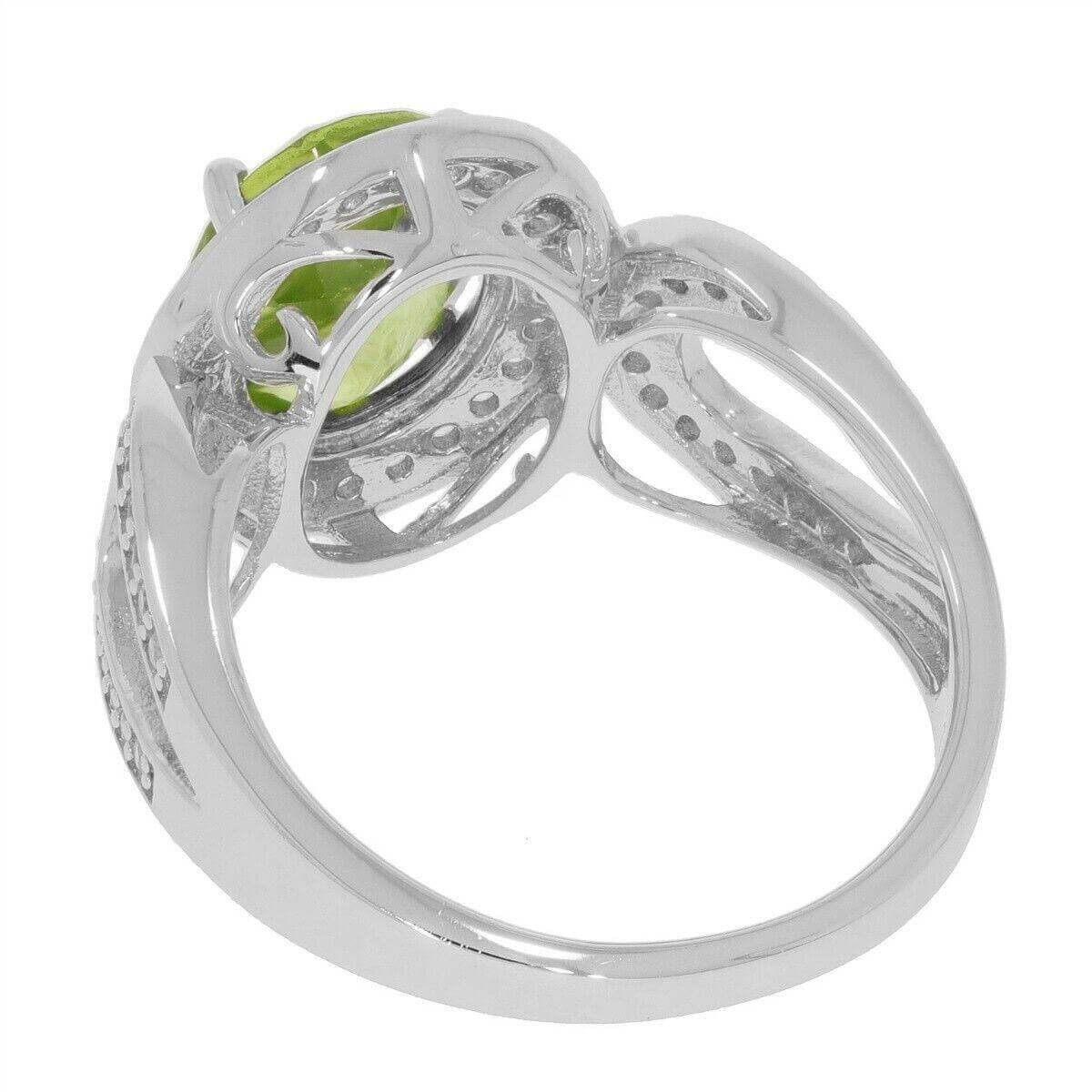 Sterling Silver Semi Mount Ring Setting Oval OV 10x8mm Halo Natural White Zircon - Syzjewelry