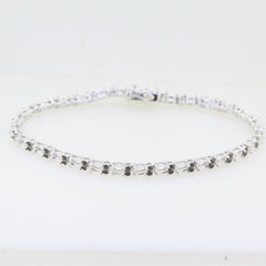 Sterling Silver Semi Mount Bracelet Setting OV 4X3mm White Topaz or Black Spine - Syzjewelry