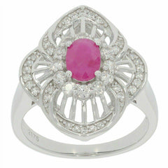 Sterling Silver Semi Mount Ring Setting Oval OV 7x5mm Halo - Syzjewelry