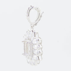 Sterling Silver Semi Mount Pendant Setting Cushion CU 14X10mm PE5x3 OV5x3 - Syzjewelry