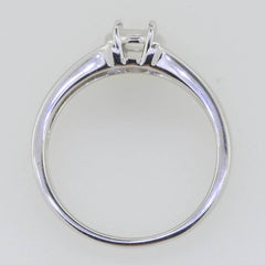 14K White Gold Semi Mount Ring Setting Round RD 4x4mm - Syzjewelry
