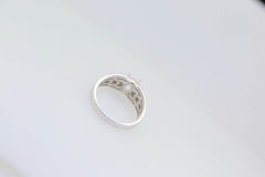 Men's Sterling Silver Semi Mount Ring Setting Oval OV 8x6mm White Topa - Syzjewelry