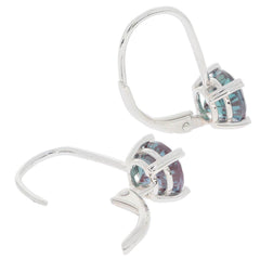 Sterling Silver Semi Mount Earrings Setting Round RD 6.5X6.5mm Leverba - Syzjewelry