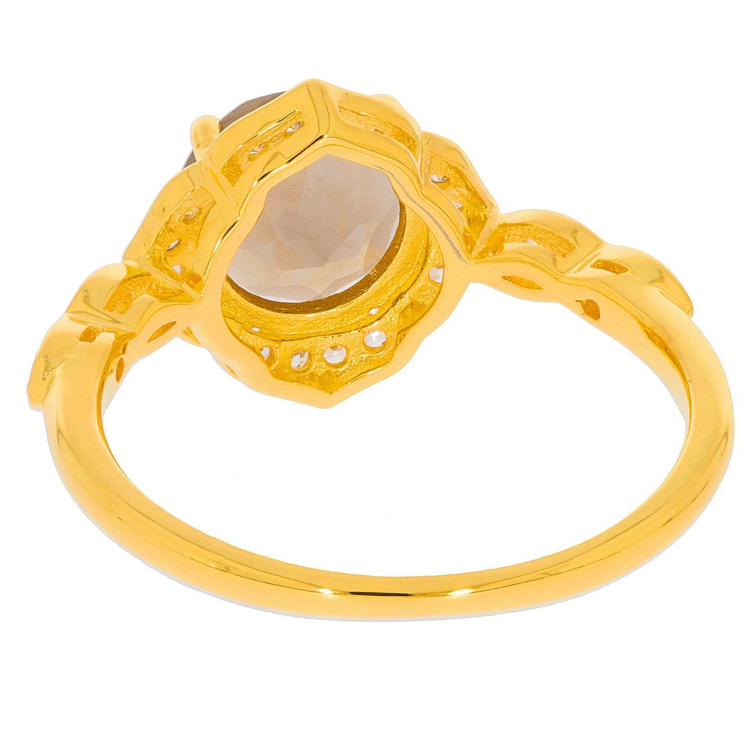 Sterling Silver Semi Mount Ring Setting Round RD 8x8mm White Topaz D - PJC2419 - Syzjewelry