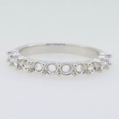 Sterling Silver Semi Mount Ring Setting Round RD 3x3mm 1680R - Syzjewelry