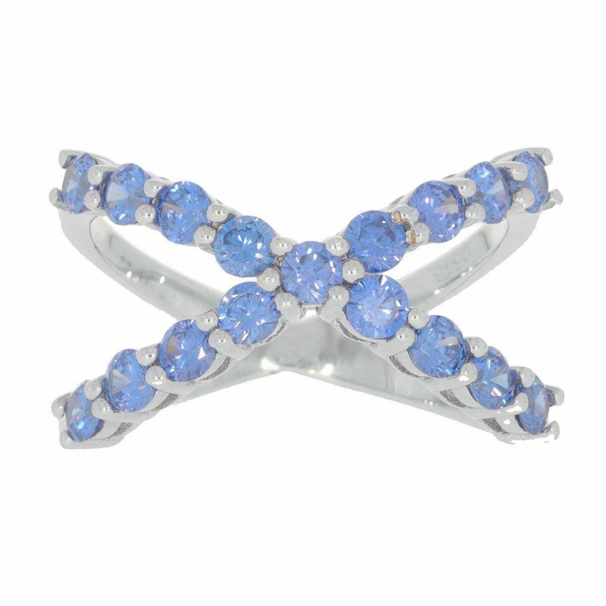 Sterling Silver Semi Mount Ring Setting Round RD 3x3mm Criss Cross Ring - Syzjewelry