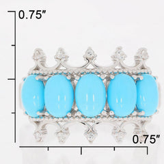 Sterling Silver Semi Mount Ring Setting Cabochon Oval OV 7X5mm White T - Syzjewelry