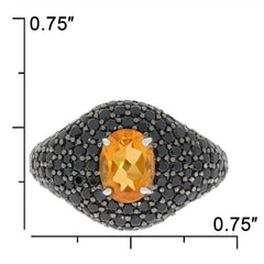 Sterling Silver Semi Mount Ring Setting OV 8X6mm white topaz White Top - Syzjewelry