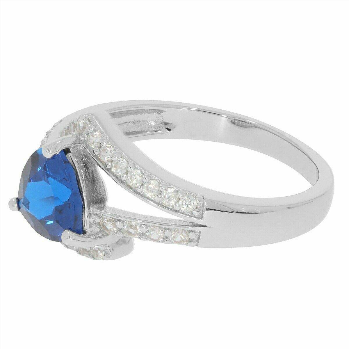 Sterling Silver Semi Mount Ring Setting Trillion Tri 7x7mm White Topaz - Syzjewelry