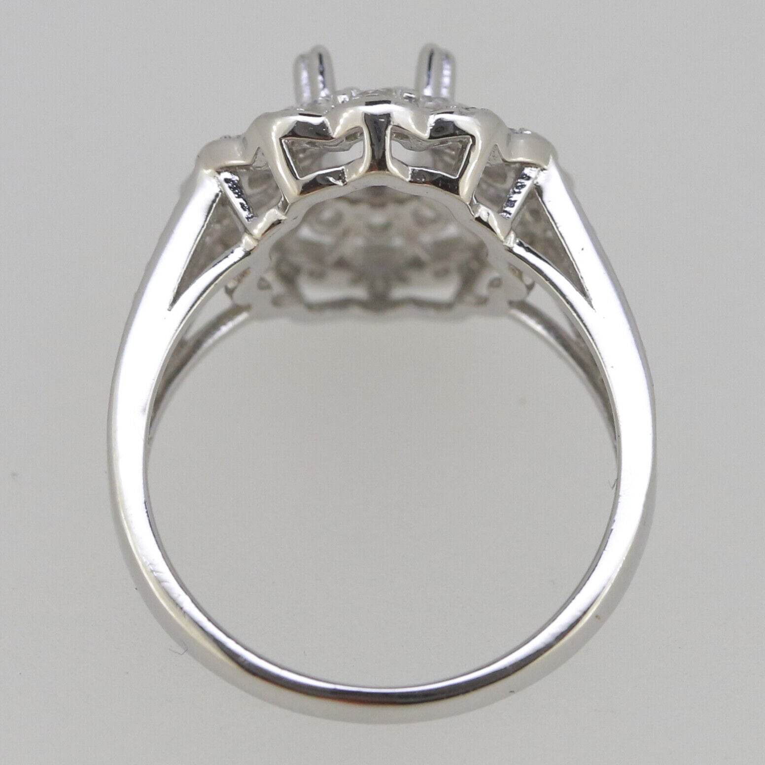 Sterling Silver Semi Mount Ring Setting Oval OV 6x5mm White Topaz - Syzjewelry