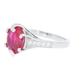 Sterling Silver Semi Mount Ring Setting Oval OV 10X8mm White Topaz N0538PJC2 - Syzjewelry