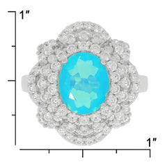 Sterling Silver Semi Mount Ring Setting Oval OV 10x8mm Cocktail Ring W - Syzjewelry