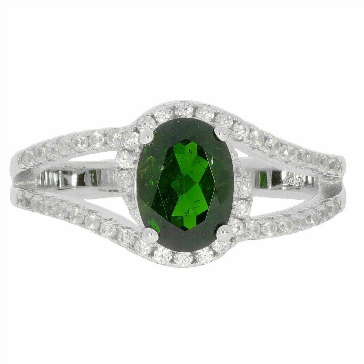 Sterling Silver Semi Mount Ring Setting Oval OV 8x6mm White Topaz PJC2537R - Syzjewelry