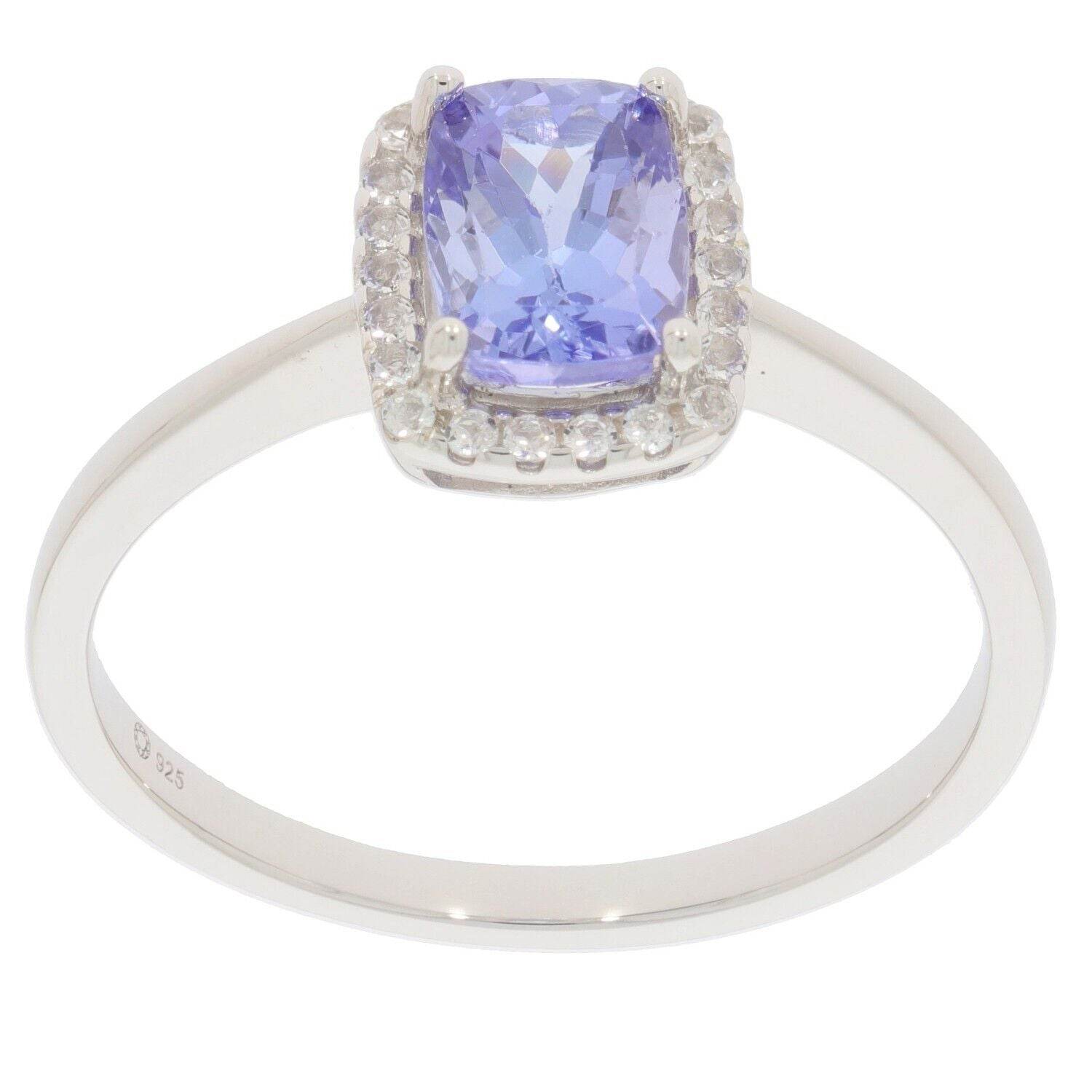 Sterling Silver Semi Mount Ring Setting Cushion CU 7X5mm Halo Solitaire - Syzjewelry