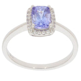 Sterling Silver Semi Mount Ring Setting Cushion CU 7X5mm Halo Solitaire - Syzjewelry